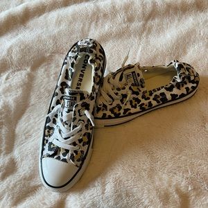 Womens converse cheetah print slip ons size 9. Only worn a couple of times.